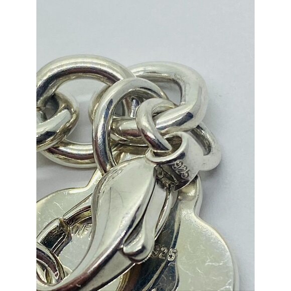 SOLD!!!Tiffany & Co Sterling Silver Blank Heart Tag Charm Bracelet 8" - Picture 9 of 9